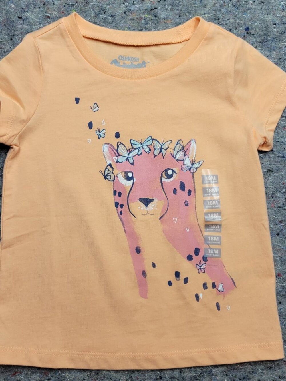 Infant shirt, OshKosh, size 18 months, orange, new